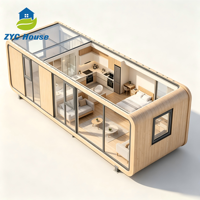 Imperméable à l'eau Insonorisé Préfabriqué Conteneur Maison Pack Plat Maison Modulaire Bureau Petite Maison Extérieure Apple Cabine Jardin Bureau Pod