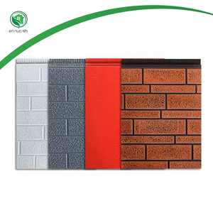 Panneau <span class=keywords><strong>de</strong></span> cloison sèche 3D moderne pour l'extérieur <span class=keywords><strong>de</strong></span> la villa Panneau métallique décoratif pour mur sandwich isolé imperméable et ignifuge - Product Image 1