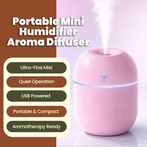 Portable Mini Humidifier Ultrasonic Air Humidifier 220ML Aroma Essential <b>Oil</b> <b>Diffuser</b> for Home Car USB Fogger Mist Maker - Product Image 2