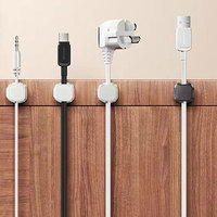 Clip de câble magnétique réglable support de cordon en plastique pliable pour la cuisine Table bureau organisation murale fil de gestion des câbles
