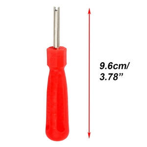 صمام الإطارات الأساسي ، أدوات إصلاح الإطارات البلاستيكية باللون الأحمر برأس واحد ، مفتاح ربط أساسي لصمام شريدر شامل - Product Image 3