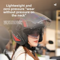Casque de moto, coupe-vent, adapté à toutes les saisons, taille unique, casque pour véhicule électrique, double visière, protection solaire