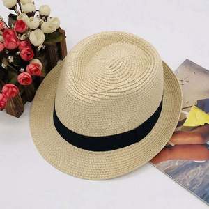 Spring and Autumn Cheap Children Kid Rock <b>Straw</b> <b>Fedora</b> Hats for Outdoor Sports - Product Image 6