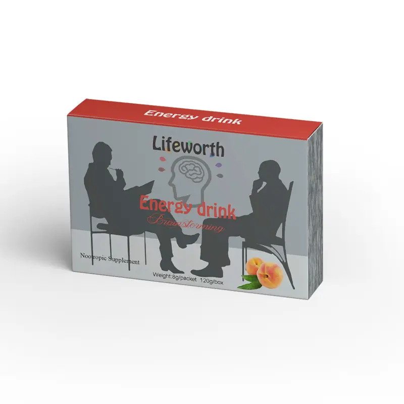Lifeworth şeftali özel etiket nootropic ginkgo biloba yaprak özü enerji İçeceği oem