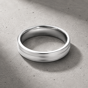 Anillos de Pareja JLM al por Mayor de Acero de Titanio Premium con Diamantes CZ Ranurados para Enamorados, Anillo de Compromiso, Boda, Promesa, Conjunto de Joyería - Product Image 4