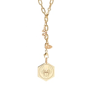 Milskye New <strong>Best</strong> Selling Jewelry 18K Gold Plated Adjustable <strong>Medallion</strong> Pendant <strong>Necklace</strong> - Product Image 1
