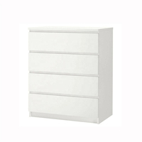 Ensemble de commode et de table d'appoint en bois de chêne rustique, noir, beige, blanc brillant, style panneau, tiroirs pour chambre à coucher, maison, hôtel