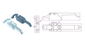 XK305-4B XK305-4BS Xe Buýt Hoặc Nhà Kẽm Cửa Sổ Trượt Mini Lever Xử Lý Khóa Chốt - Product Image 3