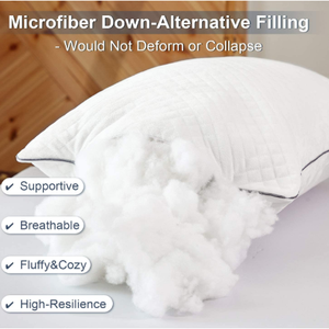 Toptan Konforlu Uyku Otel Yatağı %100 Polyester Yastık Hipoalerjenik Jel Yastık - Product Image 4