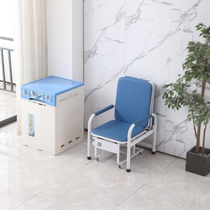 Shared Hospital Companion <b>Bed</b> <b>Folding</b> Chair <b>Bed</b> Royal Blue S03 70x60x101 For Home Office Care Use - Product Image 1