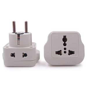 Adattatore da Viaggio Certificato CE per Spina UK/EU a 3 Pin Quadrati e 2 Pin, Convertitore di <span class=keywords><strong>Corrente</strong></span> 10A, Materiale ABS, <span class=keywords><strong>Islanda</strong></span> - Product Image 3