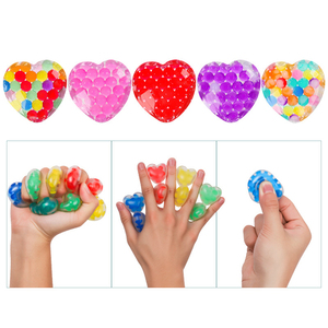 Mini 3.5cm kalp şeklinde sıkmak su boncuk stres giderici oyuncak ADHD için - Product Image 3