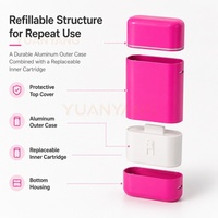 Boîte de déodorant en aluminium anti-fuite pour déodorants solides, durable, rechargeable, écologique, contenants métalliques vides