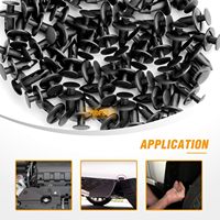100 pièces de clips de fixation en nylon pour pare-chocs, compatibles GM 21030249 et Ford N807389S, 1 outil de démontage de fixation en bonus