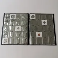Pages d'album pour collection de pièces de monnaie en plastique avec pochettes personnalisables, inserts porte-pièces et pochettes de protection