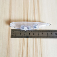 8,5 cm 10,7 g ou 6 cm 5,4 g ou 5 cm 3 g Corps de leurre-jeton japonais flottant, non peint, transparent, en forme de crayon zigzag pour chien