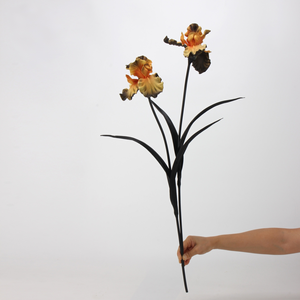 Venta al por mayor 21,65 ''realista Artificial <span class=keywords><strong>Iris</strong></span> Cymbidium orquídea flores PU Real Touch boda graduación fotografía decorativa - Product Image 6