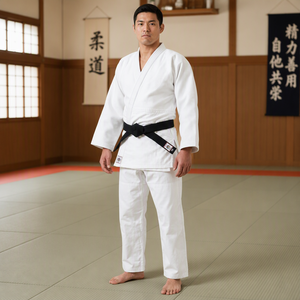 ชุดยูโดมาตรฐาน <span class=keywords><strong>IJF</strong></span> 750GSM พร้อมโลโก้สั่งทำสำหรับการแข่งขัน - Product Image 1