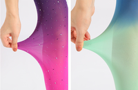 Vente de gros Combinaison taille haute avec perles et strass Bas en maille Bas dégradés Collants/collants