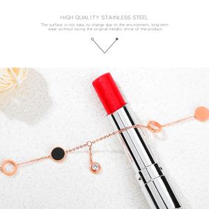 Duoya − bijoux de cheville en acier inoxydable, personnalisés, breloque, perles dorées, accessoires spirituel, vente en gros - Product Image 5