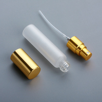 SUMEEAR Flacon de parfum mini rond en verre dépoli de 10 ml avec pulvérisateur, rechargeable, pour échantillons cosmétiques, logo personnalisé, diffuseur à bâtonnets