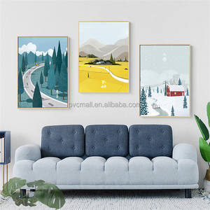 Quatre saisons peinture décoration abstraite nordique Art impression paysage toile cristal peinture mur Art décoration maison luxe - Product Image 4