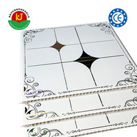 Panneau de plafond en plastique plat résistant à l'humidité OEM 300 mm pour salle de bain, cuisine, hôtel, Pérou