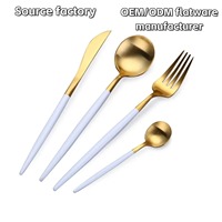 Dingyong OEM/ODM – Ensemble de couverts modernes en acier inoxydable épaissi et coloré, durable, pour la restauration occidentale et la vaisselle portugaise