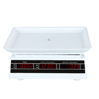 Báscula de banco LED de 30/40/60 kg y 1 g para precios de mariscos con ABS y acero inoxidable, OEM/ODM disponible