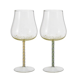 Verre à vin Samyo Color Stem Art 460 ml, verre borosilicate fait main, verre à vin rouge de luxe pour mariage et banquet - Product Image 1