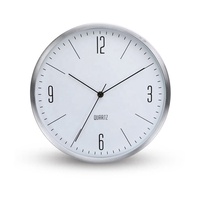 Jam Dinding Modern Kaca Aluminium Super Senyap dengan Desain Baru untuk Ruang Tamu, Tampilan Jarum Quartz