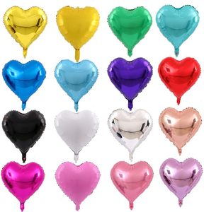 Wholesale Glossy Version Valentine's Day Wedding Birthday Party Supplies 18inch <b>Heart</b> Aluminum Foil <b>Balloons</b> Colorful Love - Product Image 1