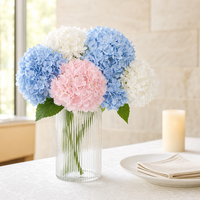 Harga Pabrik Grosir Bunga Buatan Tangan Latex Real Touch Hydrangea untuk Rumah Pesta Hotel Thanksgiving Natal