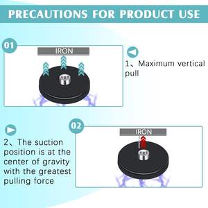 Car Mounted Sports Camera Fixed 1/4-20 Thread <strong>Rubber</strong> Coated Magnetic Holder Car Camera Magnetic Base <strong>Rubber</strong> Covered <strong>Magnet</strong> 88mm - Product Image 6