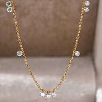 Collier IGI en Or Massif 18K, motif étoile du Nord à pois Aurora, ultra-brillant et atmosphérique, vu sur les influenceurs et les célébrités sur Instagram