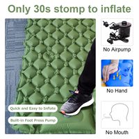 Pompe à pied intégrée personnalisée, matelas à Air épissable, Double ultraléger, pliable, gonflable, pour Camping, matelas de couchage