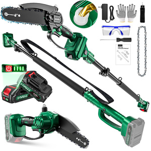Mini Industrial DIY Cordless 6 Inch Portable Rechargeable Lithium Battery <b>Pole</b> Chainsaw Handheld Wood Cutting Saw 550W <b>Pole</b> Saws - Product Image 1