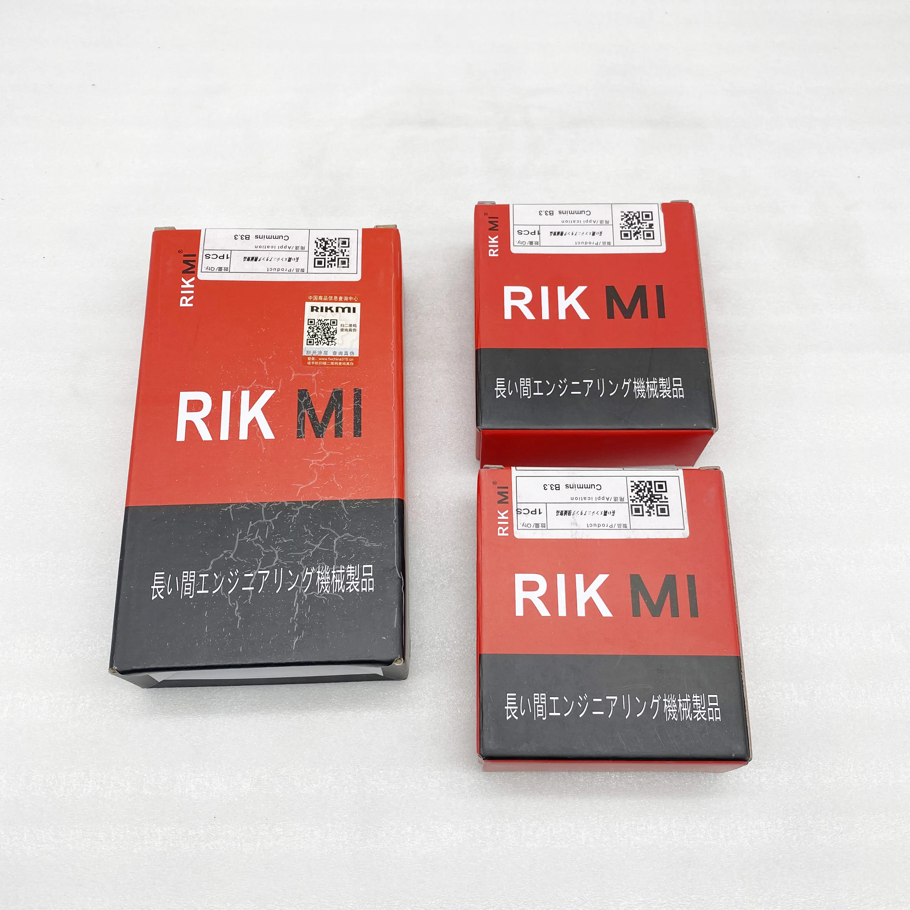 RIKMI B3.3カミンズモーターディーゼルエンジン用クランクシャフトメインベアリングおよびコンロッドベアリング部品38008726207-31-3900 6208-31-3300