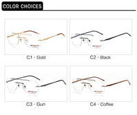 Gafas Unisex Universales de Metal para Miopía, Lentes de PC Transparentes Resistentes a Impactos, Monturas de Gafas Ópticas con Logotipo Personalizado Disponible
