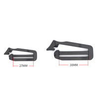 SASWholesale Clip de connexion en plastique noir 27mm 38mm avec boucles à trois glissières pour sacs à dos et ceintures