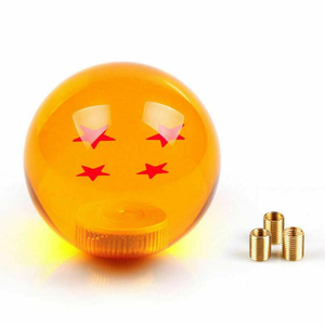 Pomo de Cambio Universal DBZ <span class=keywords><strong>Dragon</strong></span> Ball Gear, Pomo de Cambio Redondo Acrílico de 1-7 Estrellas con 3 Adaptadores para Automóvil Manual - Product Image 4