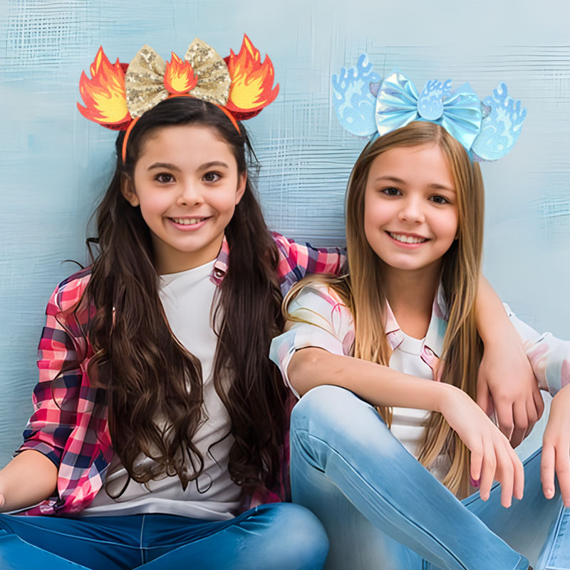 NEW Designs Mouse Ears Headband Cartoon Water Fire Popular Character Hairbands Kids Adults Party Cosplay