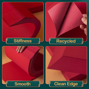 Đỏ A2 A1 cardstock giấy 300gsm độ cứng hai mặt cho DIY thủ công bán buôn 120 gam màu bìa các tông giấy - Product Image 3