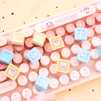 Timbre en plastique écologique Kawaii, style chocolat, pour journal intime personnalisé, style coréen et japonais, mini cadeaux mignons et esthétiques