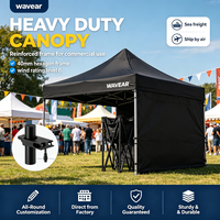 Tente de stand d'exposition publicitaire pliable d'extérieur avec logo personnalisé OEM d'usine, cadre imperméable pour salon professionnel