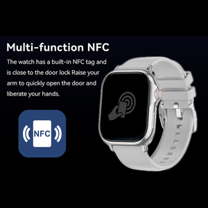 Montre connectée intelligente étanche de qualité supérieure avec IA, NFC, traduction, ChatGPT, chargeur sans fil, longue autonomie, moniteur de fréquence cardiaque, podomètre sportif - Product Image 4