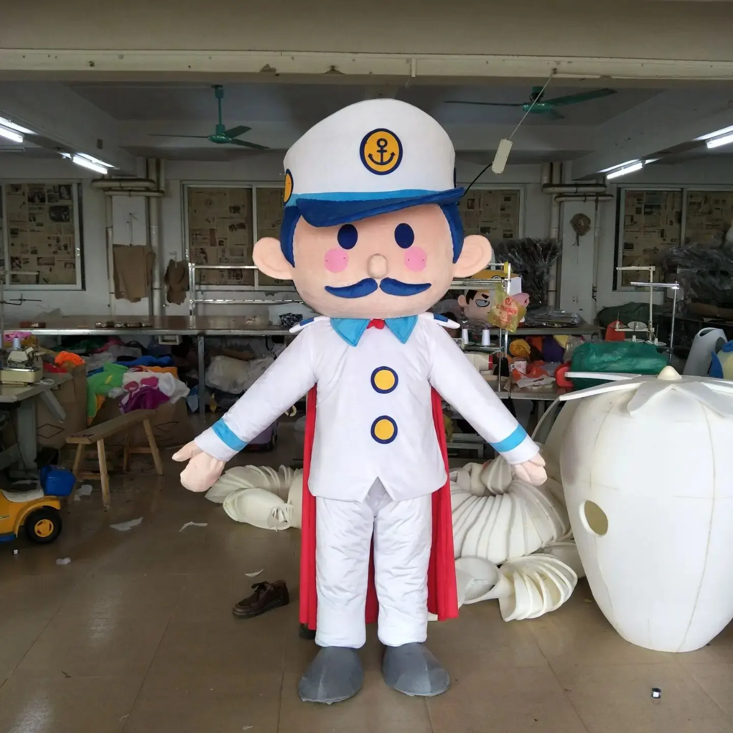 Funtoys adedi 1 parça sevimli custom made özel beyaz donanma sailor maskot karikatür cosplay kostüm