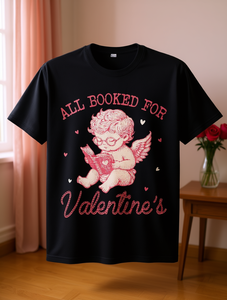 Camiseta de Anime con Diseño de Gato para Niñas, para el Día de San Valentín, de Manga Corta, Cuello Redondo, Estampada, con Diseño de Personajes - Product Image 2