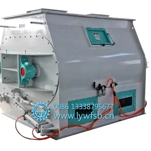 Double shaft paddle animal feed mixer 500KG-1500KG stainless steel machine