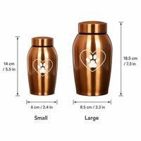 Urne funéraire ovale moderne en acier inoxydable, écologique, sécurisée, étanche et hermétique pour cendres de chien, pour commémoration et funérailles - Vente en gros